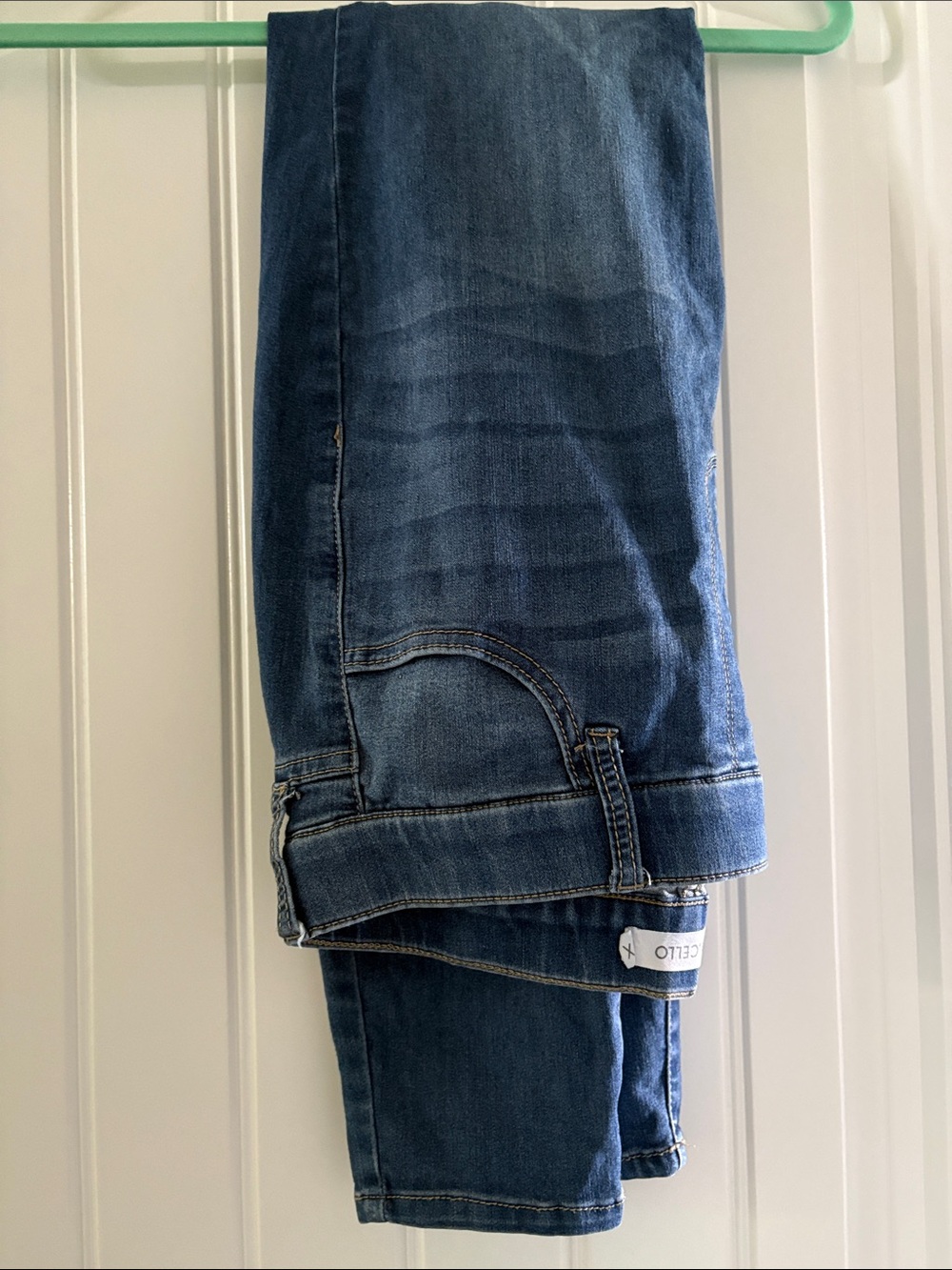 Cello Womens Dark Blue Slim Pull on Denim Jeans